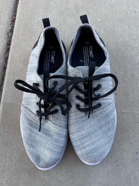 Toms Other - Toms Men's Light Grey Woven Del Rey Sneakers Size 9, Casual Lightweight Sporty